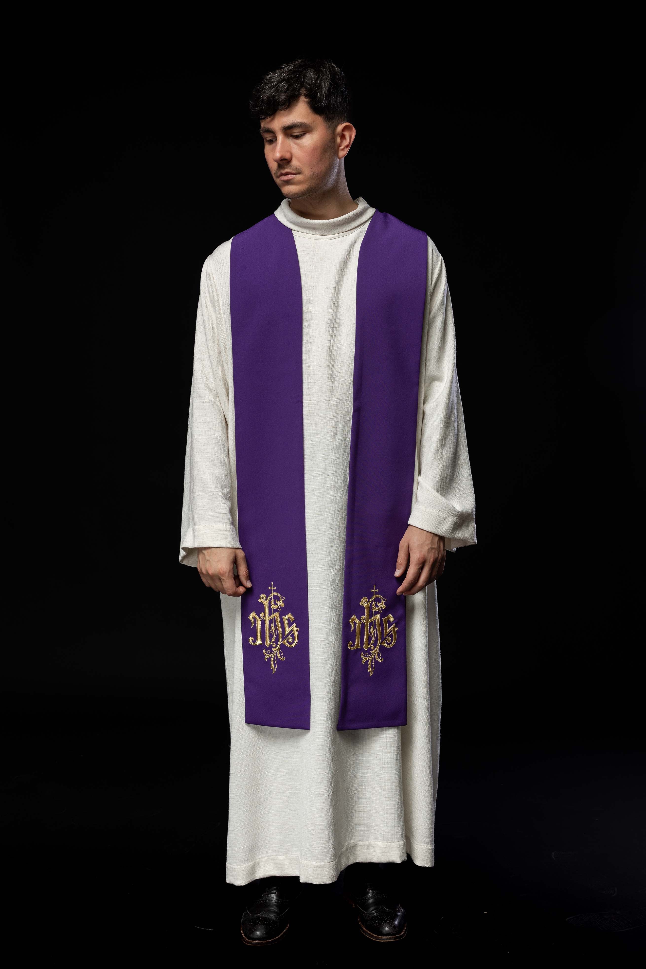 Embroidered IHS Stole
