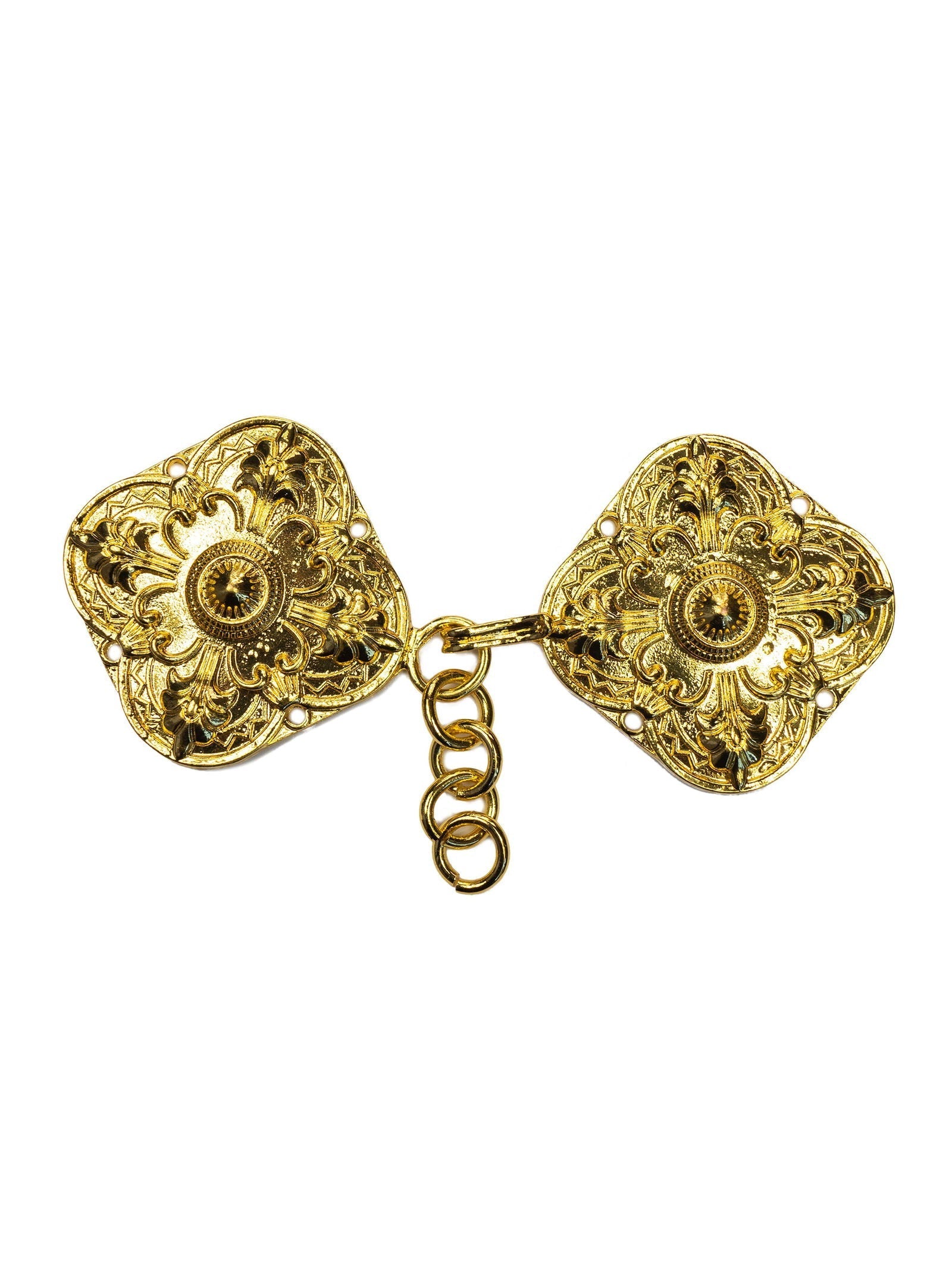 One golden classic clasp for a cope, single piece