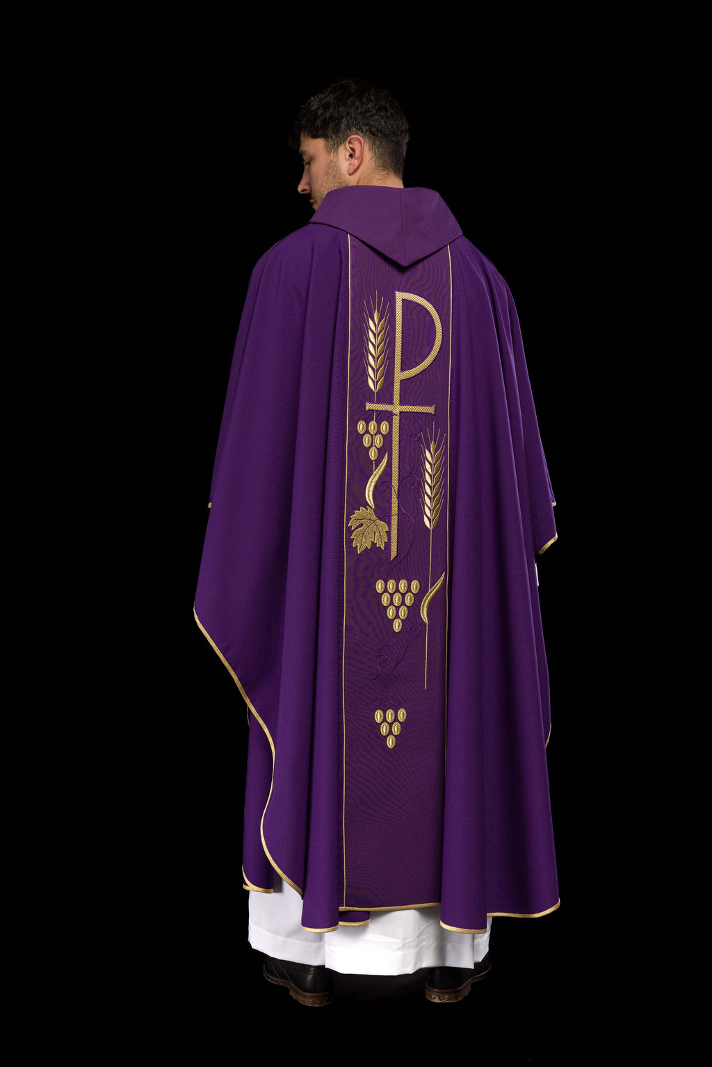 Purple IHS Chalice Vestment
