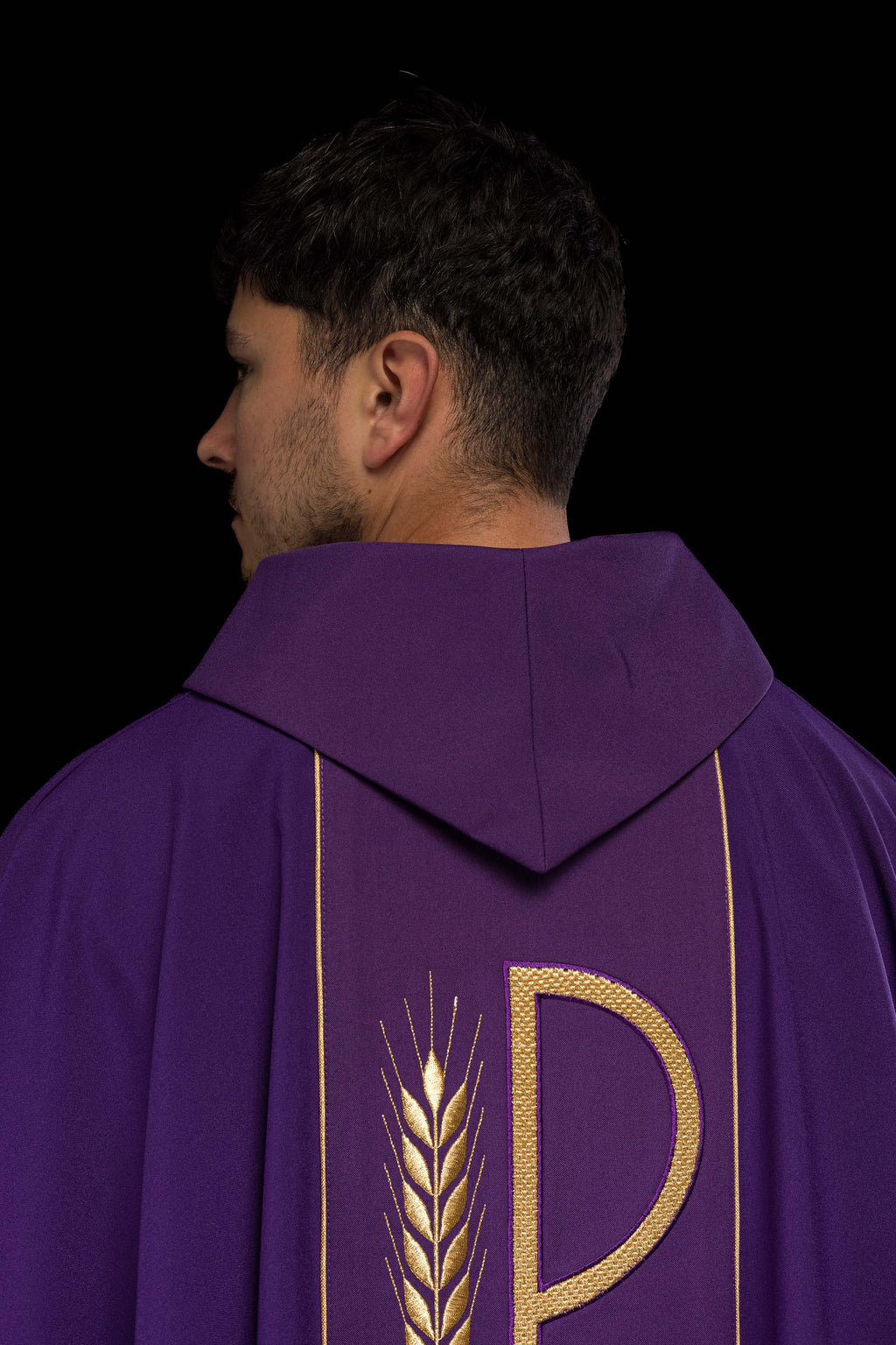 Purple IHS Chalice Vestment