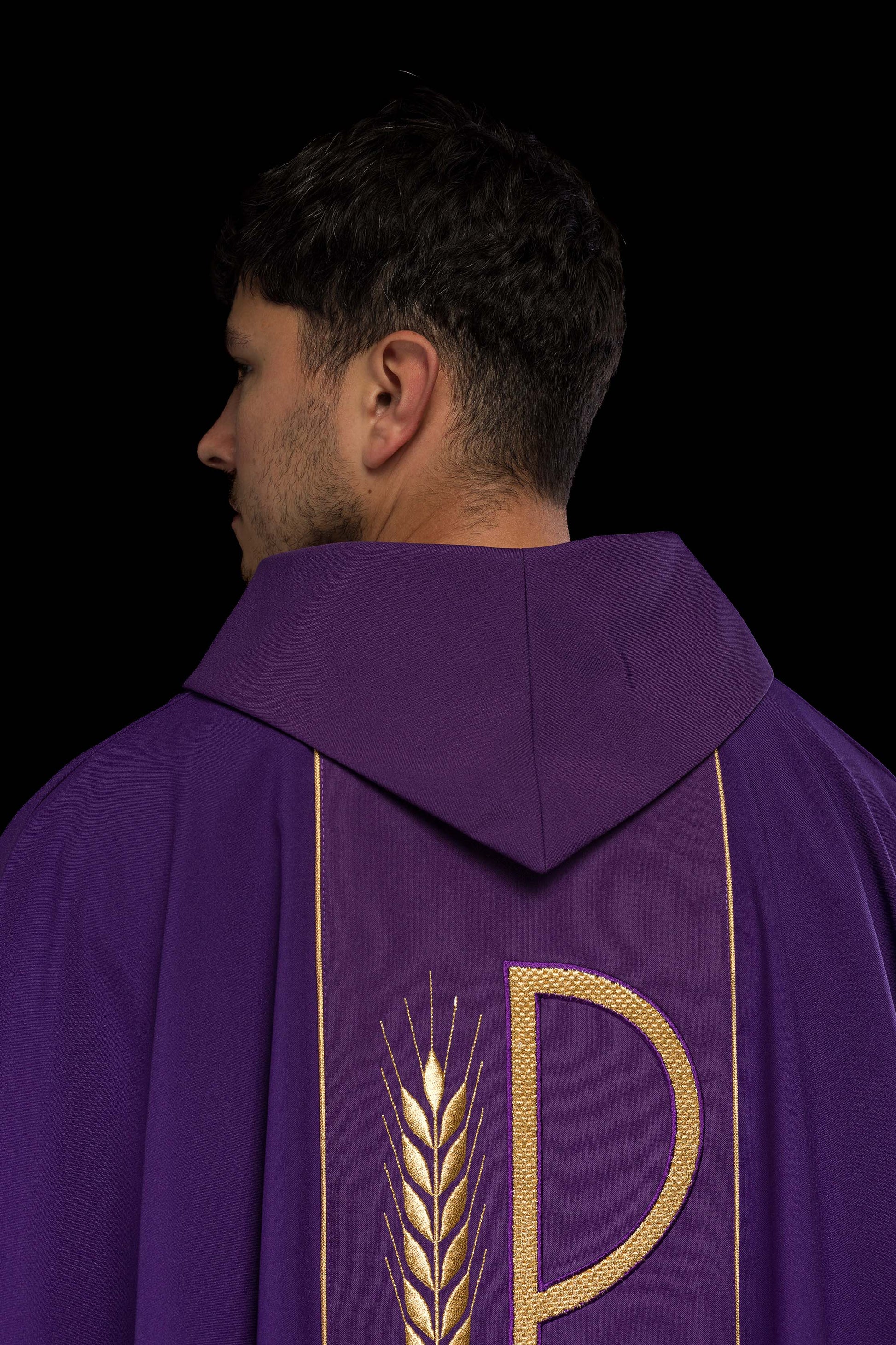 Purple IHS Chalice Vestment
