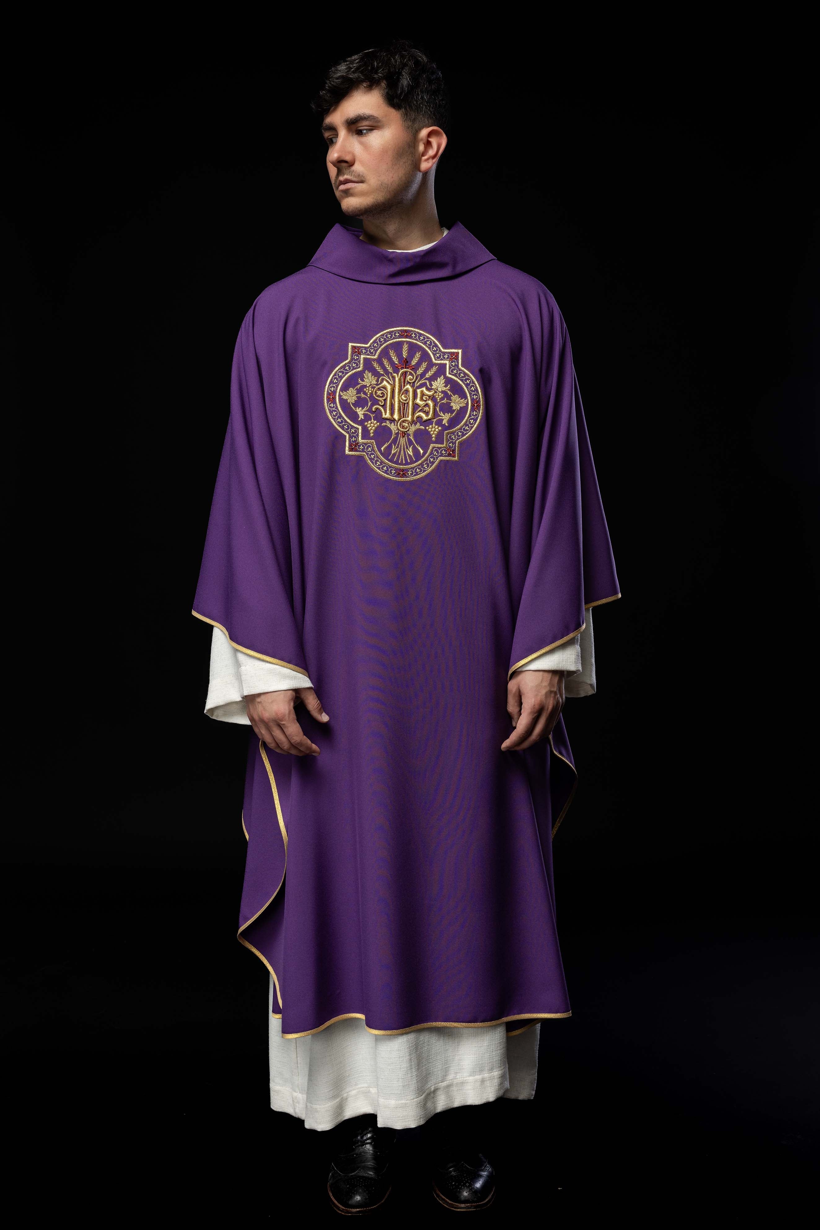 Purple Chasuble IHS PAX