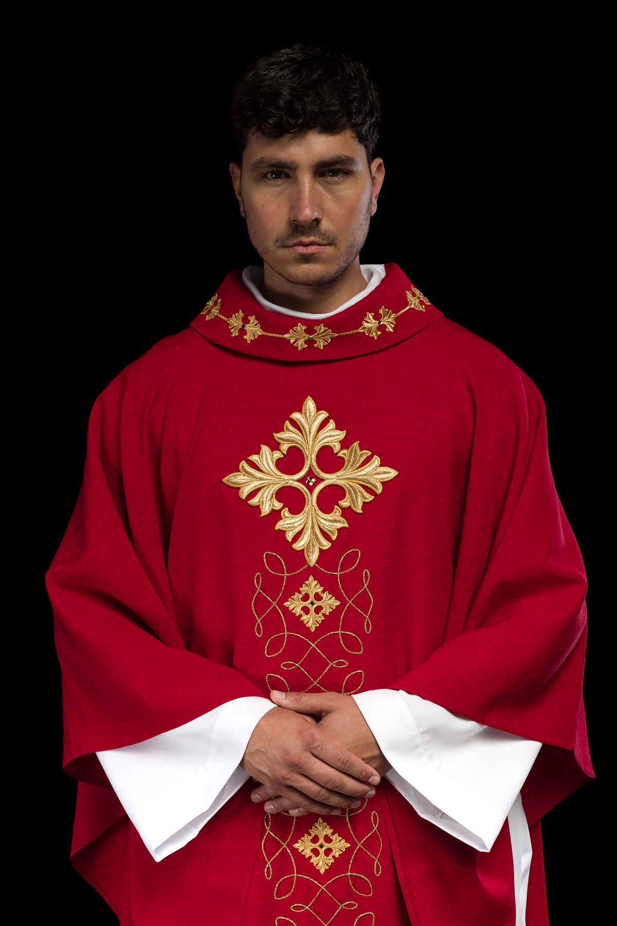 Red Chasuble Richly Embroidered
